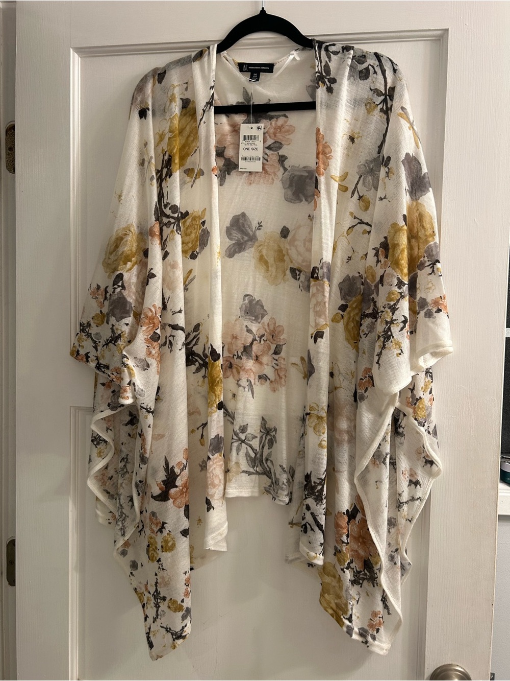 INC. International Concepts Women’s Floral Sheer Kimono Wrap - ONE SIZE